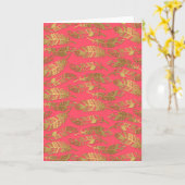 Carte Parties scintillant en faux or mignon et tendance  (Fleur jaune)