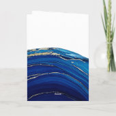 Carte Parties scintillant en marbre bleu fabuleux 2 Phot (Dos)