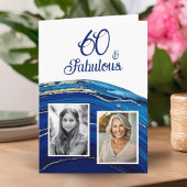 Carte Parties scintillant en marbre bleu fabuleux 2 Phot