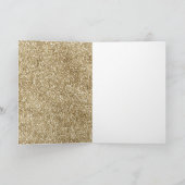 Carte Parties scintillant en or blanc Glitz Leopard Noël (Intérieur)