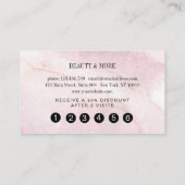 Carte Parties scintillant fidélité 5 clous Lashes  (Dos)