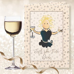 Carte Parties scintillant Fille De Vin Fin Pour Son Cart<br><div class="desc">Vous voulez une carte d'anniversaire pour lui faire savoir qu'elle ne s'améliore qu'avec l'âge ? Cette carte fillette et amusante lui fera un sourire.</div>