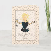 Carte Parties scintillant Fille De Vin Fin Pour Son Cart (Devant)
