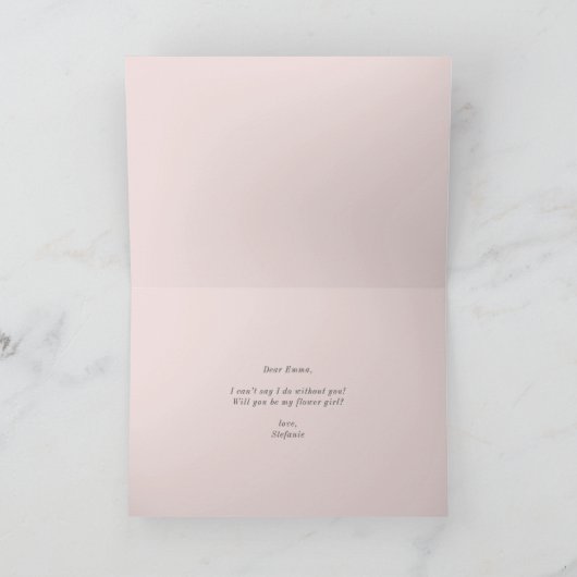 Carte Parties scintillant Fleurs Pastel Vous Serez Ma Fi (Intérieur)