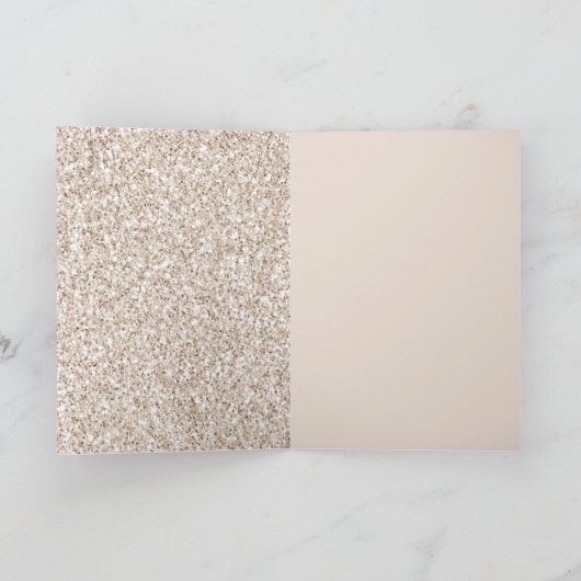 Carte Parties scintillant Glitz Crème Blush Sparkle Anni (Intérieur)