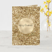 Carte Parties scintillant Gold Confetti Noël (Fleur jaune)