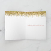 Carte Parties scintillant Gold Faux Confetti (Intérieur)
