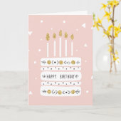Carte Parties scintillant Gold Pastel Illustration de gâ (Fleur jaune)