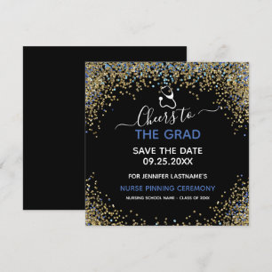 Carte Parties scintillant Infirmière Graduation Pinning