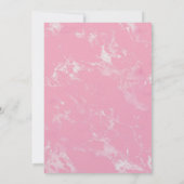 Carte Parties scintillant Marbre blanc rose (Dos)