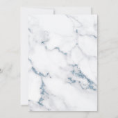 Carte Parties scintillant moderne en marbre Mariage Dust (Dos)