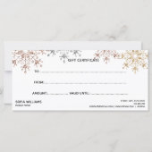 Carte Parties scintillant moderne Noël Arbre de neige Fl (Dos)