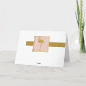 Carte Parties scintillant moderne rose et or Flamant ros (Dos)