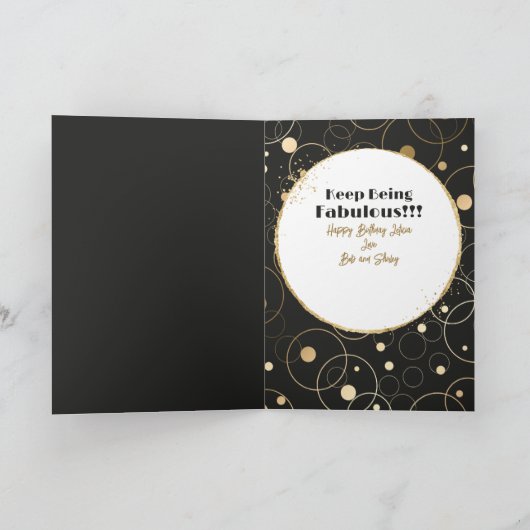 Carte Parties scintillant N'importe quel âge Ethnique 60 (Intérieur)