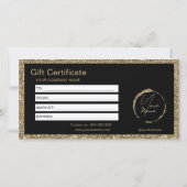 Carte Parties scintillant Or moderne certificat cadeau c (Dos)