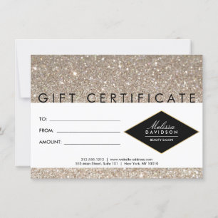 Carte Parties scintillant Platine et certificat cadeau d