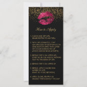 Carte Parties scintillant rose chaud - Instructions de d (Devant)