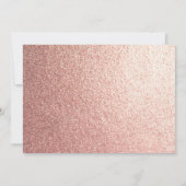 Carte parties scintillant rose en or girly photo douce 1 (Dos)