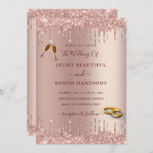 Carte Parties scintillant rose Gold Blush