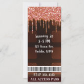 Carte Parties scintillant rose goutte chocolat Barre de (Dos)