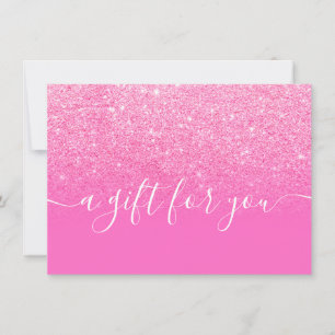 Carte Parties scintillant rose gras ombre certificat cad