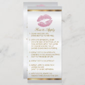 Carte Parties scintillant rose Instructions 2 (Devant / Derrière)