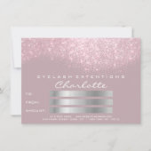 Carte Parties scintillant rose mauve violet gris certifi (Devant)