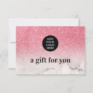 Carte Parties scintillant rose Ombre Marble télécharger