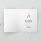 Carte Parties scintillant rose pâle Champagne Toit Nouve (Intérieur)