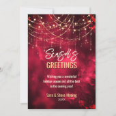 Carte Parties scintillant rouge chic parties scintillant (Devant)