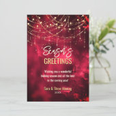 Carte Parties scintillant rouge chic parties scintillant (Debout devant)