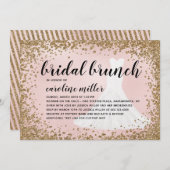 Carte Parties scintillant rousse robe Fête des mariées (Devant / Derrière)