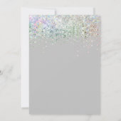 Carte Parties scintillant Silver Luxury Mariage Enregist (Dos)