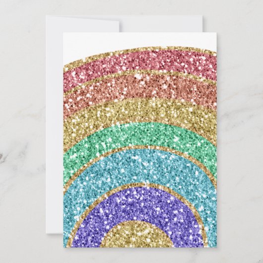 Carte Parties scintillant Sparkle Gold Rainbow (Devant)
