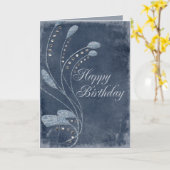 Carte Parties scintillant torrents Anniversaire (Fleur jaune)