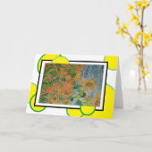 Carte "Parties scintillant tournesol" (Fleur jaune)