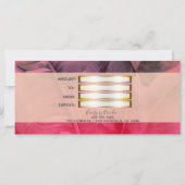 Carte Parties scintillant tropicale rose Certificat cade (Dos)