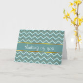 Carte Parties scintillant turquoise (Fleur jaune)