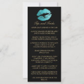 Carte Parties scintillant turquoise Lipsense Senegence I (Dos)