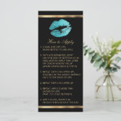 Carte Parties scintillant turquoise Lipsense Senegence I (Debout devant)