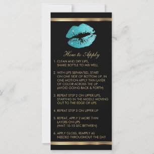 Carte Parties scintillant turquoise Lipsense Senegence I