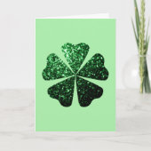 Carte Parties scintillant vert foncé scintille Shamrock  (Devant)