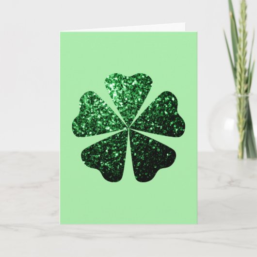 Carte Parties scintillant vert foncé scintille Shamrock  (Devant)