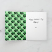 Carte Parties scintillant vert foncé scintille Shamrock  (Intérieur)