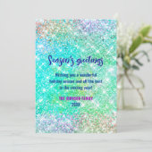 Carte Parties scintillant verte de Noël nouvelle année (Debout devant)