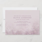 Carte Parties scintillant violet Lilac élégant photo ann (Dos)