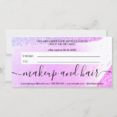 Carte Parties scintillant violet scintille rose chic cer (Dos)