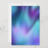 Carte Parties scintillant violet turquoise chic Noël nou (Dos)