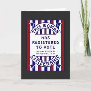 Carte Partiotic Historic Suffrage Poster Greeting Card