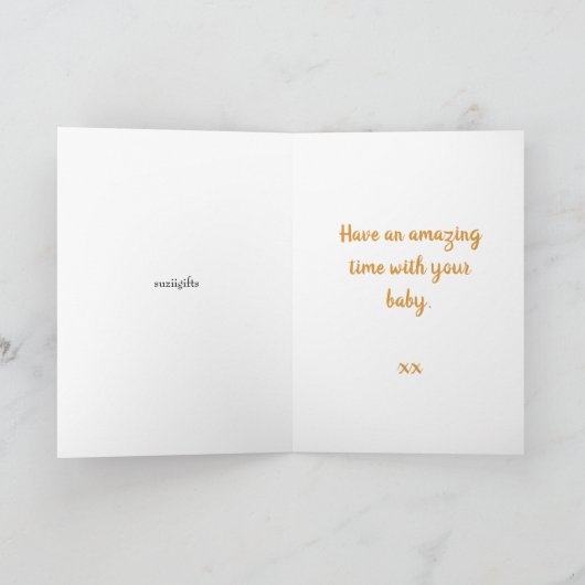 Carte Partir de maternité mignonne (Intérieur)